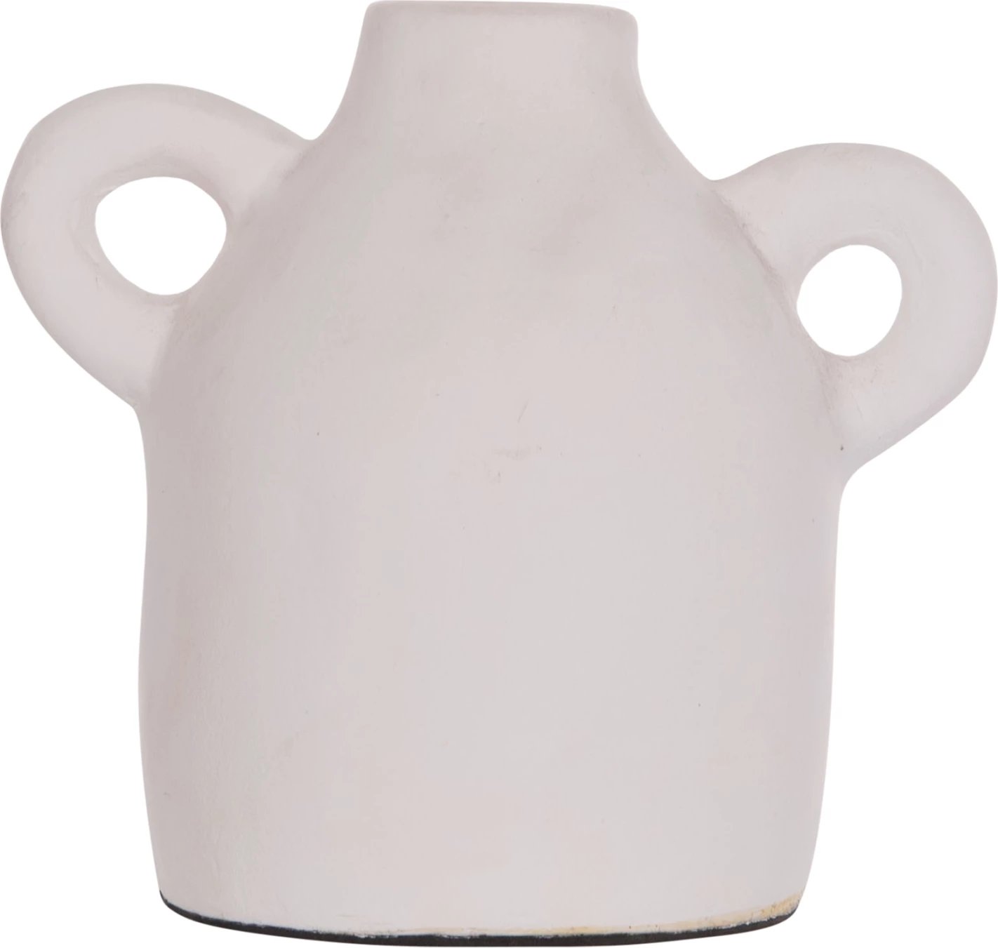 Vazo dekorative CLAYVON, terrakotë, ngjyrë e bardhë, 20x12x19cm