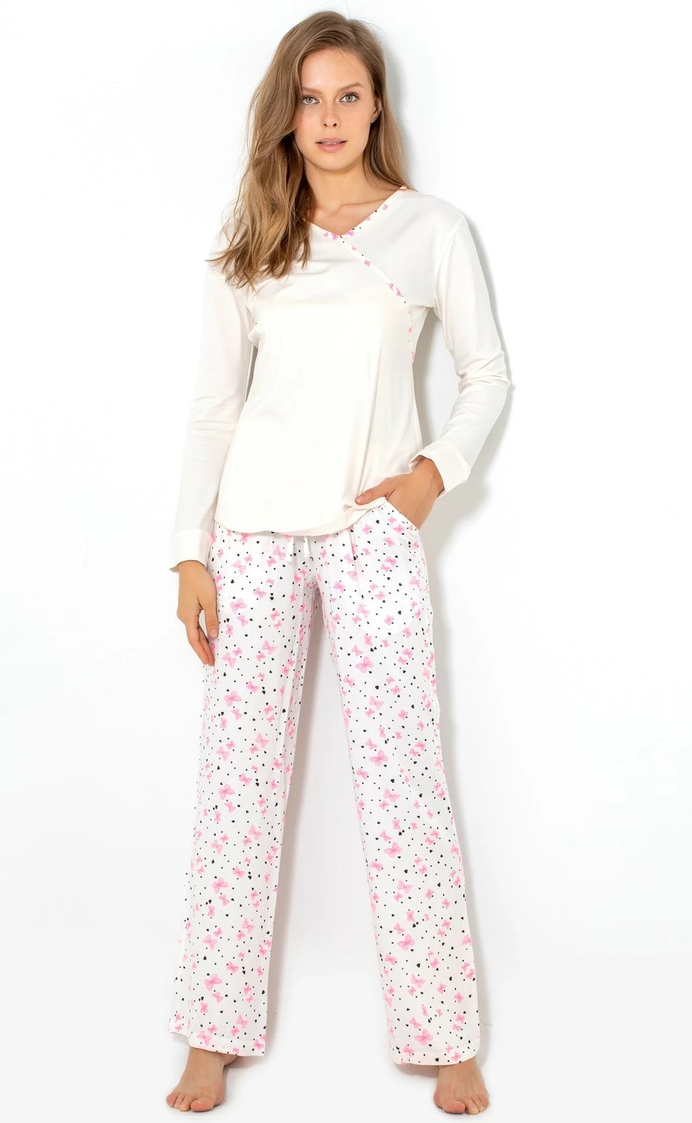 Set pizhamash për gra, Jumeon, 002-000262, ecru