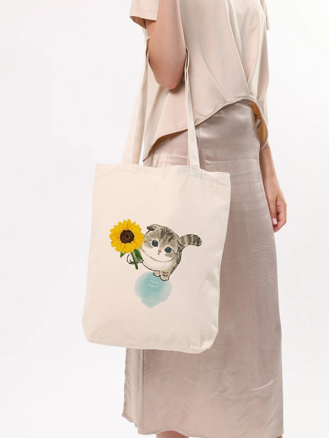 Çantë tote Zoozie Bags, 1614, ngjyrë krem