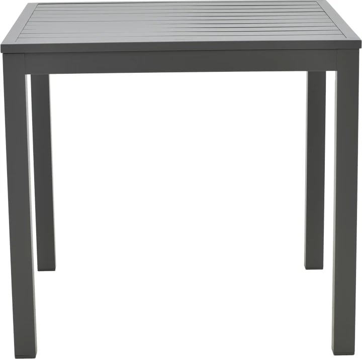 Tavolinë Kliton, alumin, ngjyrë gri e errët, 80x80x74cm