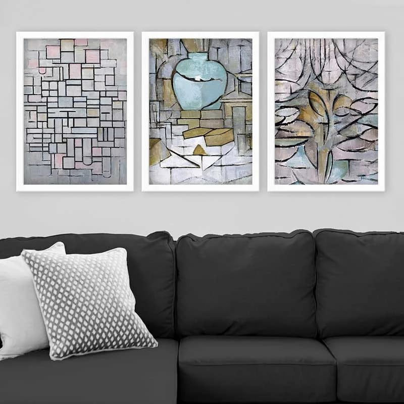 Pikturë dekorative me kornizë (3 copë), Wallity, 3BC_UN3894517_3545