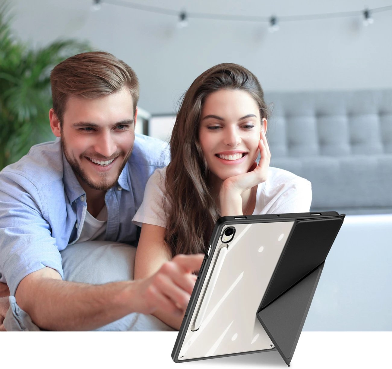 Mbështjellës tabletë Dux Ducis Magi për Samsung Galaxy Tab S10 FE/S9/S9 FE, me mbajtëse stylus, e zezë