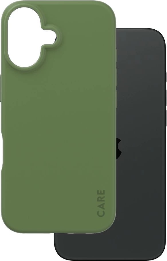 Mbështjellës PanzerGlass CARE Case, iPhone 16, silikon, i gjelbër
