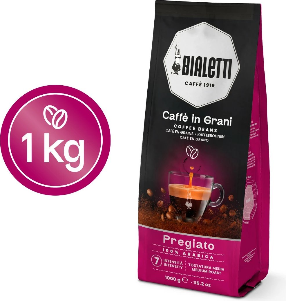 Kokrra kafeje Bialetti Esperto Grani Pregiato 1kg, 100% Arabica, medium roast