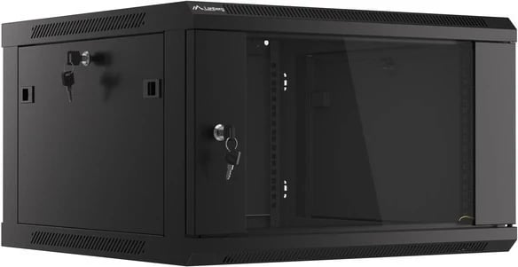 Kasë RACK LANBERG WF01-6606-10B, 6U, me derë xhami