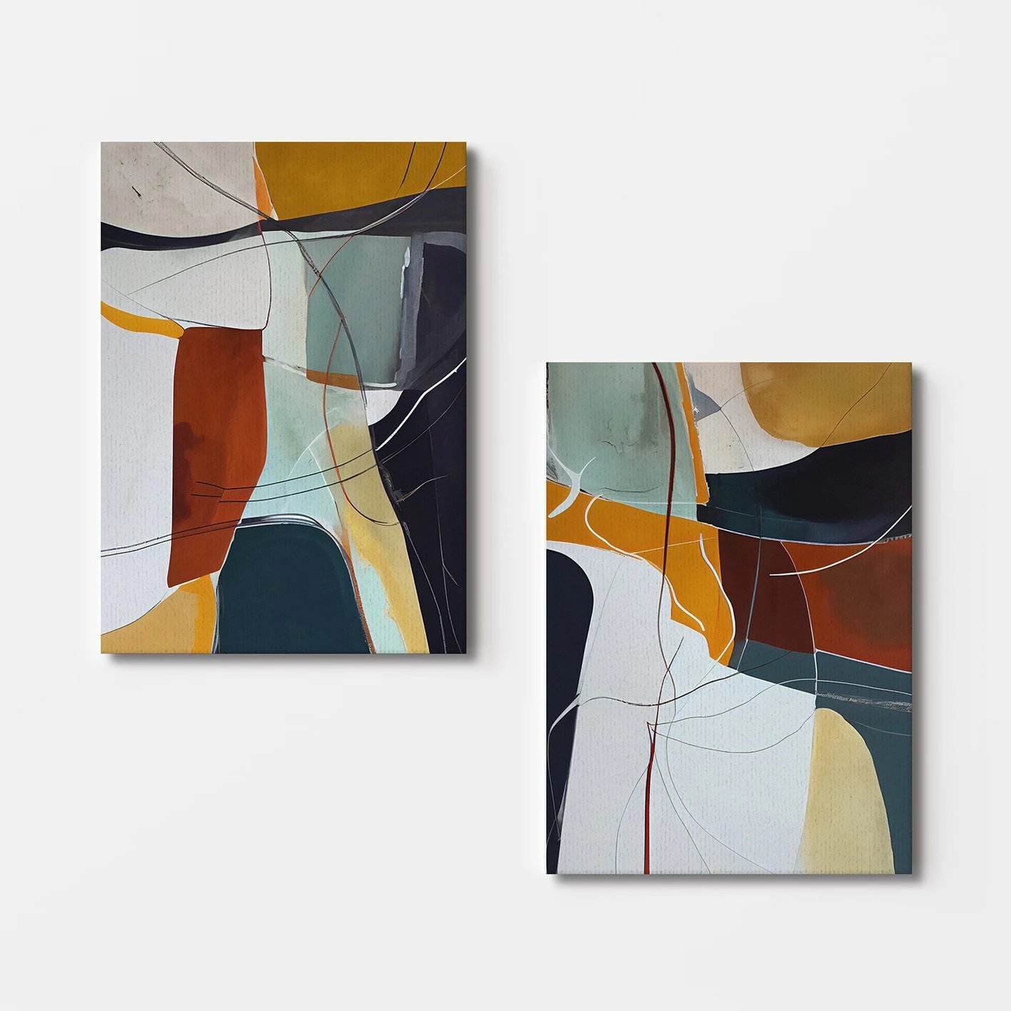 Pikturë dekorative në kanavacë (2 copë), Wallity, 2KNV4354, 50x70cm