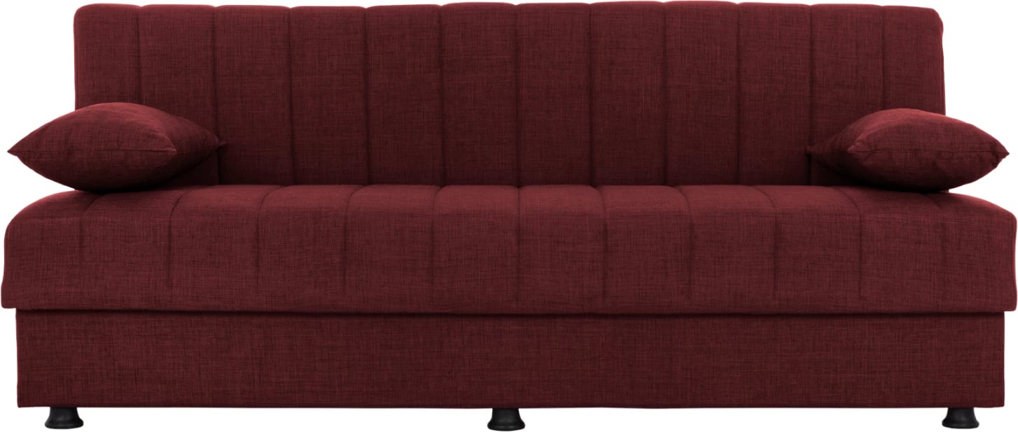 Sofa-shtrat, 3 vendesh, pëlhurë e kuqe, ANDRI FH3239.06