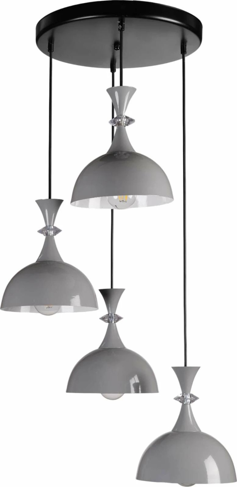 Llambadar Opviq, 9024-4, metalik, ngjyrë gri dhe e zezë