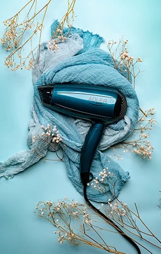 Tharëse flokësh, Adler, AD 2263, 1600-1800W, dorezë palosëse, 2 nivele nxehtësie dhe shpejtësie, blu e errët