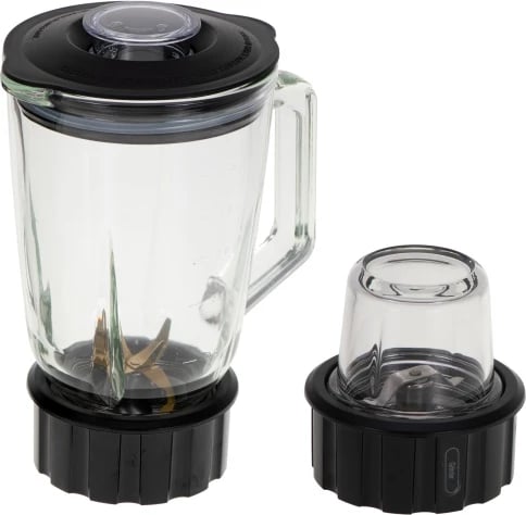 Blender tavoline, Camry CR 4088, enë qelqi 1.5L, tehe çelik inox të veshura me titan (6 skaje), 800W max 1800W, 2 shpejtësi 3 programe, me grirës qelqi 300ml, piano black Blender tavoline, Camry CR 4088, enë qelqi 1.5L, tehe çelik inox të veshura me titan (6 skaje), 800W max 1800W, 2 shpejtësi 3 programe, me grirës qelqi 300ml, piano black