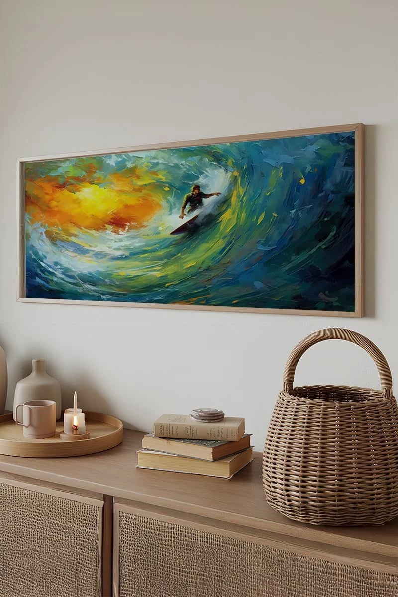 Pikturë dekorative me kornizë, Wallity, Artsmdfyty30-50120, shumëngjyrëshe, 50x120cm