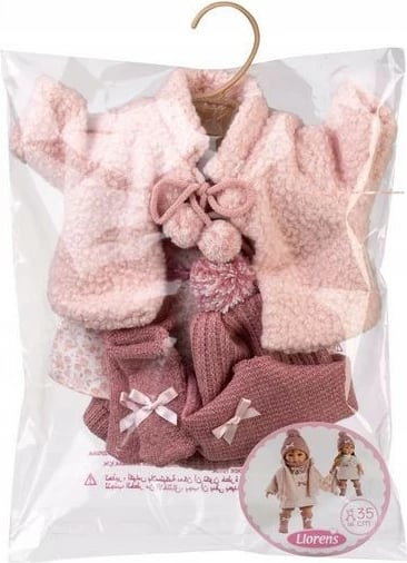 Set rroba për kukull Llorens V9-53539, 35 cm, 7 pjesë, Rozë