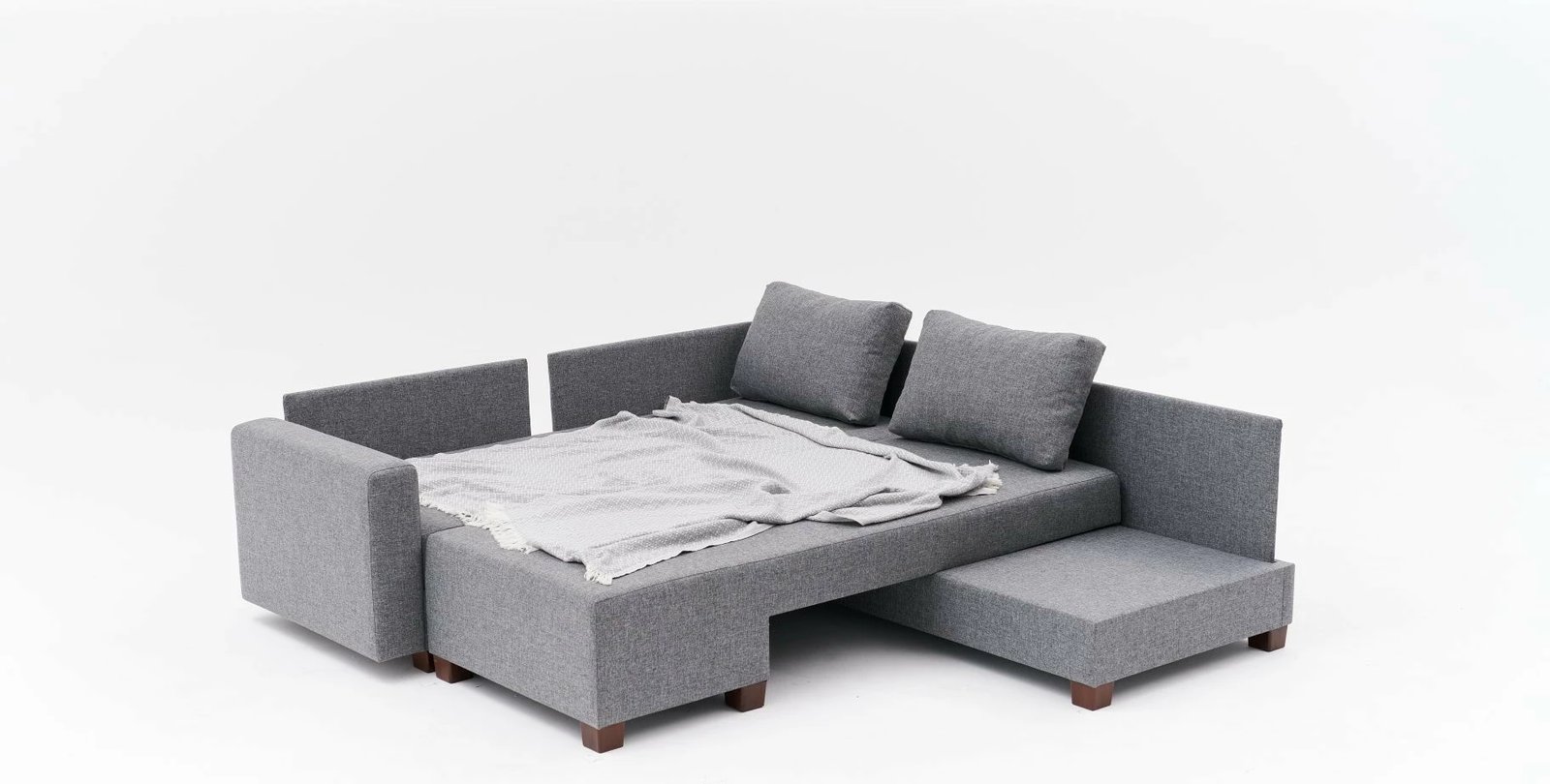 Kënd-sofë krevate Atelier del Sofa, Ali majtas, ngjyrë gri