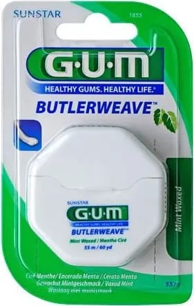 Floss për dhëmbë GUM Butlerweave me mentë, 55m