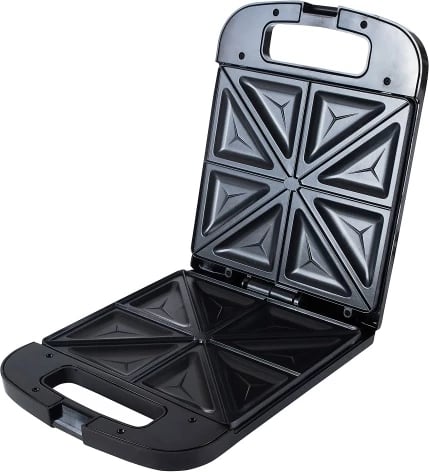 toster sanduiçesh Adler AD 3055, 4 sanduiçe, pllaka jo-ngjitëse 24x22 cm, 1400W, e zezë