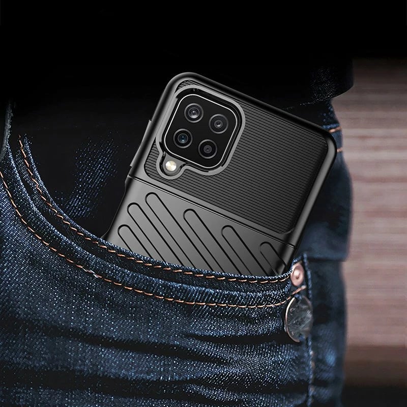 Mbështjellës Hurtel Thunder Case për Samsung Galaxy A22 4G, TPU, i zi
