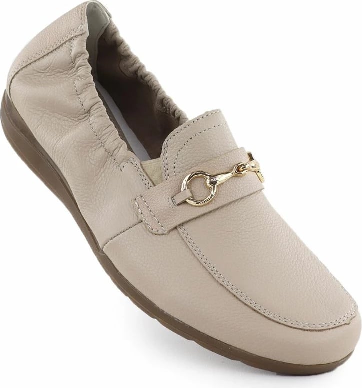 Këpucë lëkure për femra Rieker, bezhë