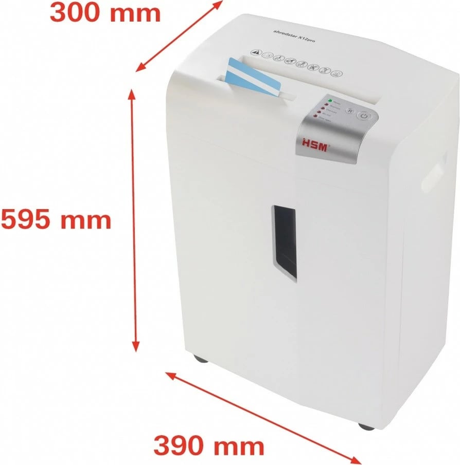 Makineri shkatërruese dokumentesh HSM Shredstar X12Pro, 26L, MicroShred, e bardhë