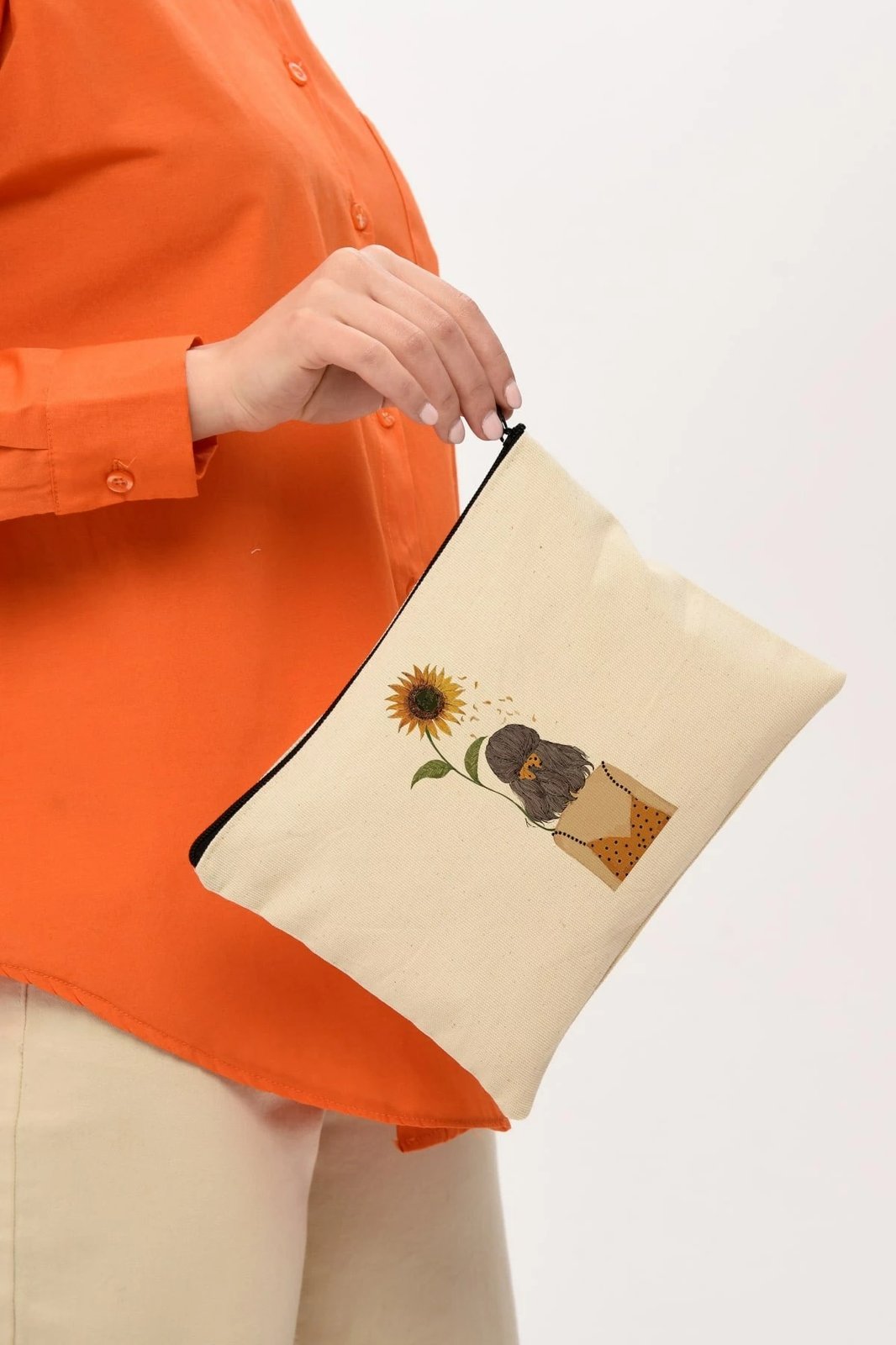 Çantë për make-up Zoozie Bags, krem, 25x18cm