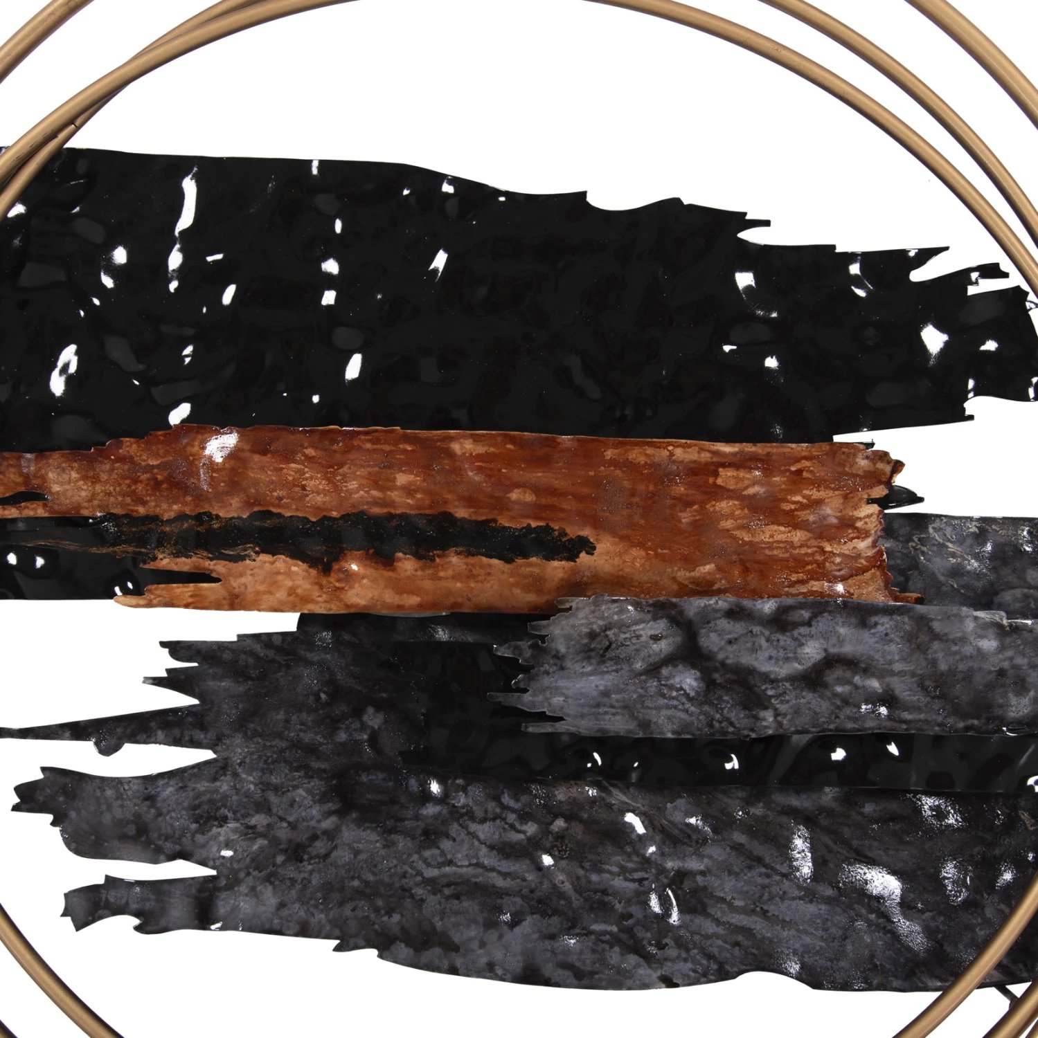 Dekor muri FH4196 metalik, ngjyrë e zezë-antracit-ari, 144x63.5H cm
