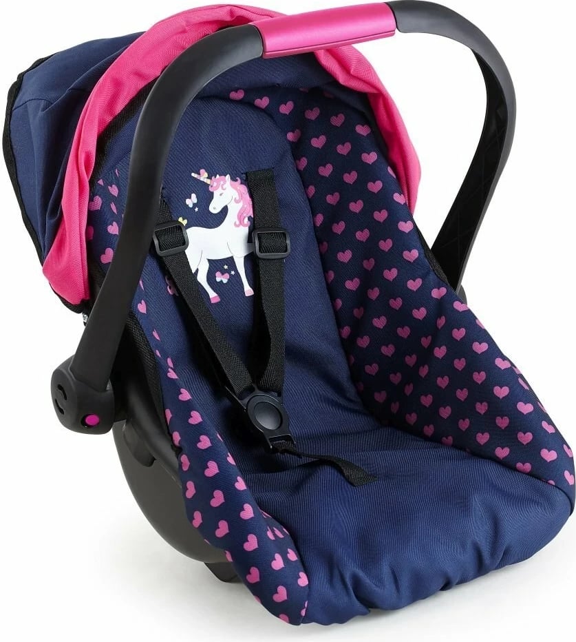 Karrige për kukulla Bayer Doll Car Seat Canopy Deluxe, 67954AA, Rozë dhe Blu
