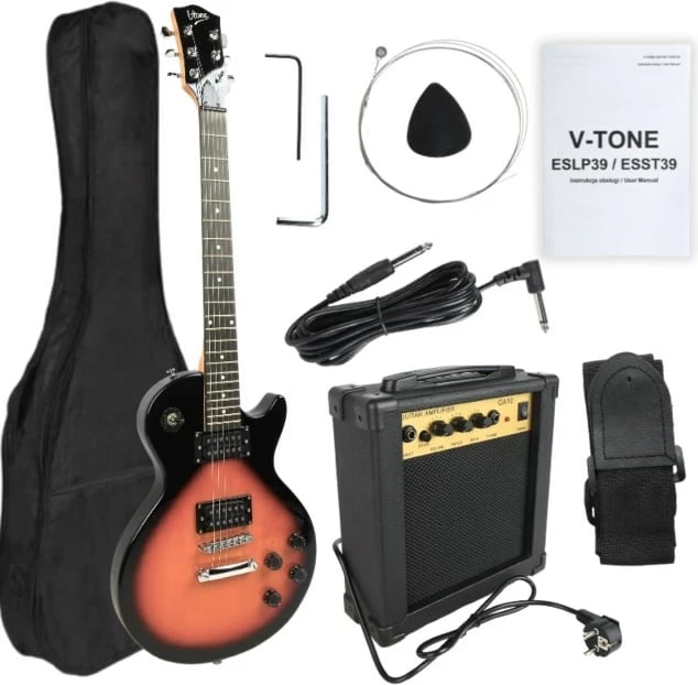 Kitarë elektrike V-TONE ESLP39 SB 4/4 Les Paul, Set