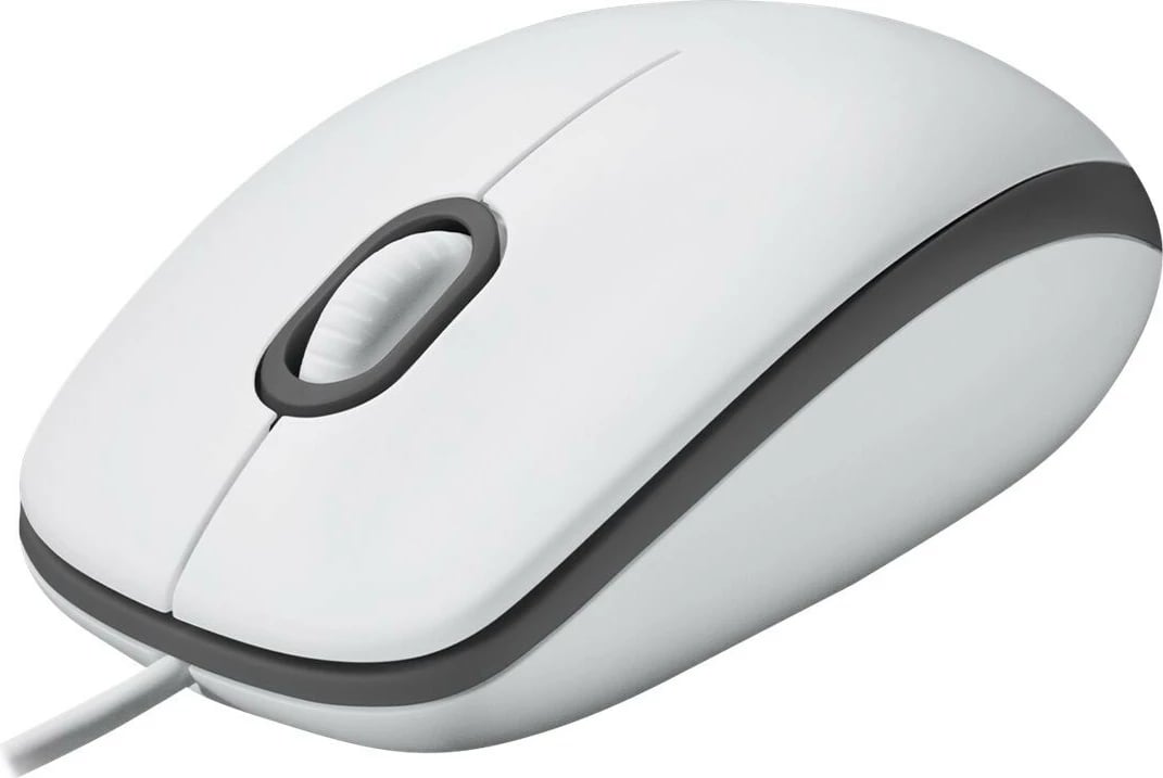 Maus Logitech M100 - USB, i bardhë