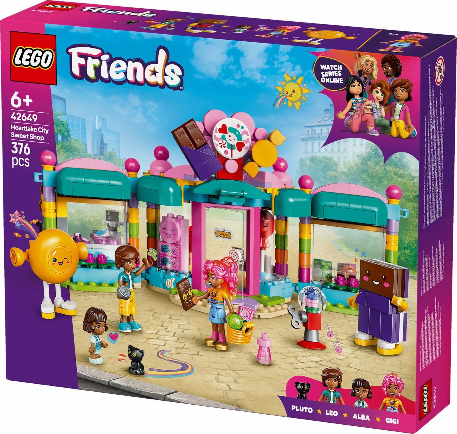 Set ndërtimi LEGO Friends 42649 Heartlake City Sweet Shop, 376 pjesë, shumëngjyrësh