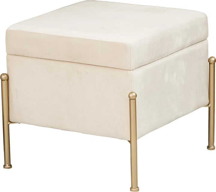 Karrige-trunk Panton kadife krem-ari 40x40x36,5cm