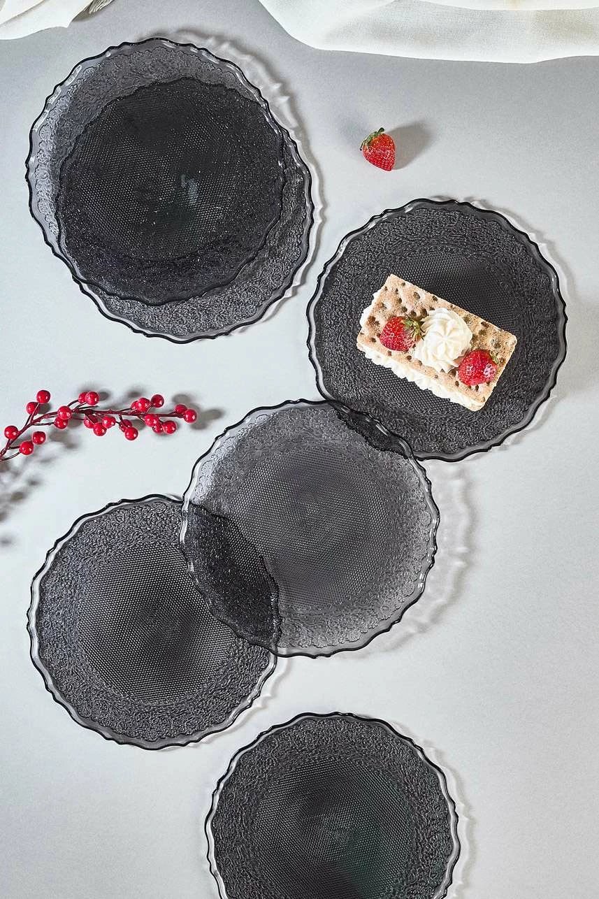 Set pjatash ëmbëlsirash (6 copë), Hermia Concept, Goblen6, ngjyrë e zezë