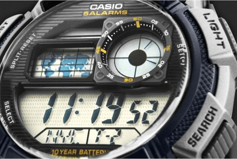 Orë dore për meshkuj Casio, navy blue