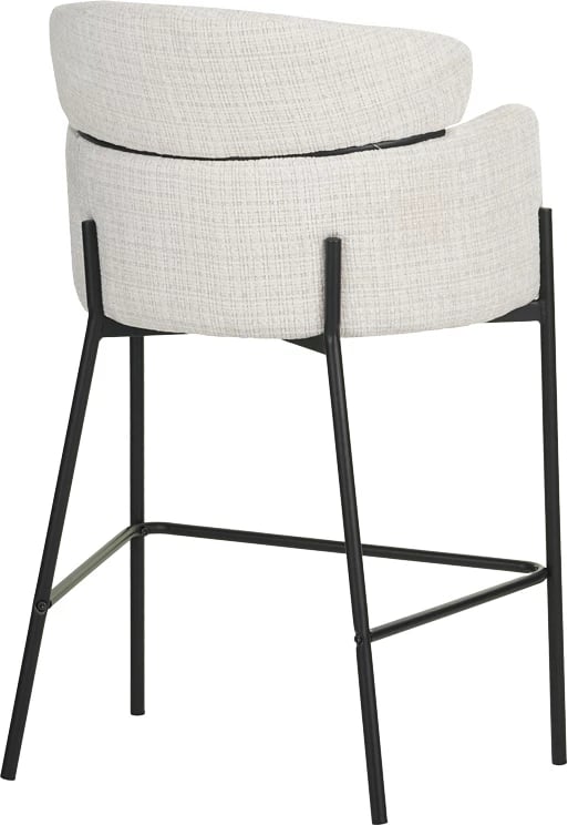 Karrige për bar Tolerse, material stof, këmbë metalike të zeza, bezhë