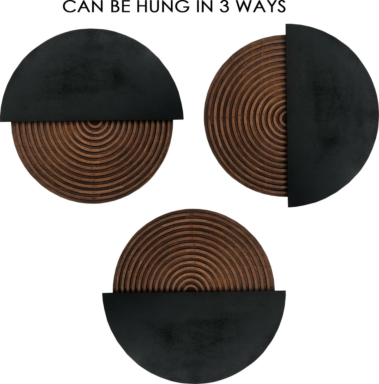 Aksesor dekorativ muri Wallity, ART143, natyral/zi, 50x50cm