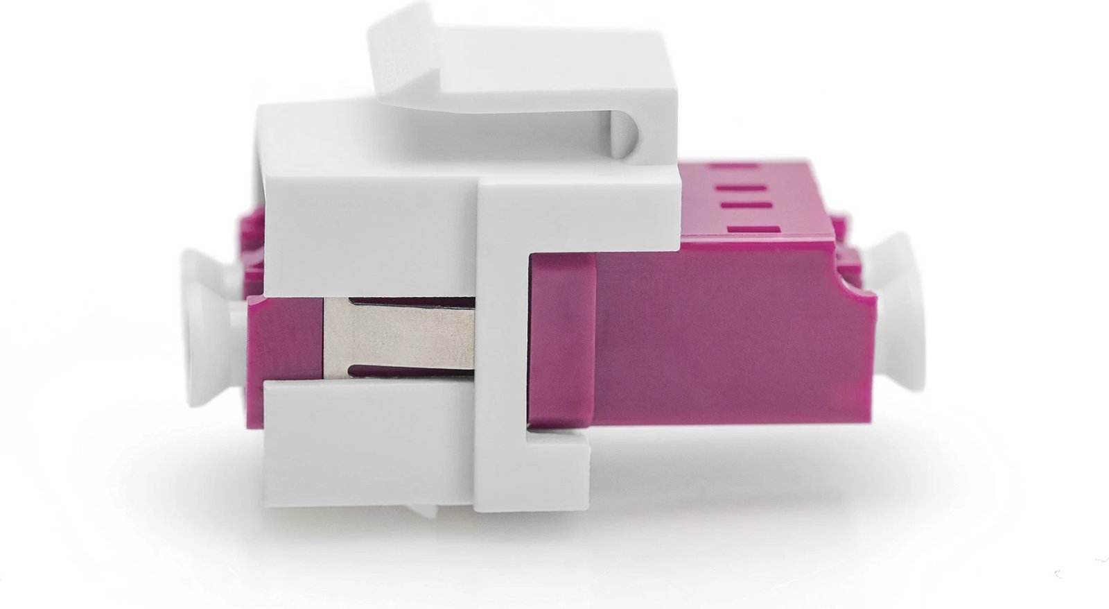 Adapter fibër optike Digitus LC/LC duplex, Keystone, OM4, plastikë, vjollcë