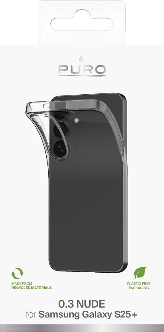 Mbështjellës silikoni Puro 03 Nude për Samsung Galaxy S25+, transparent