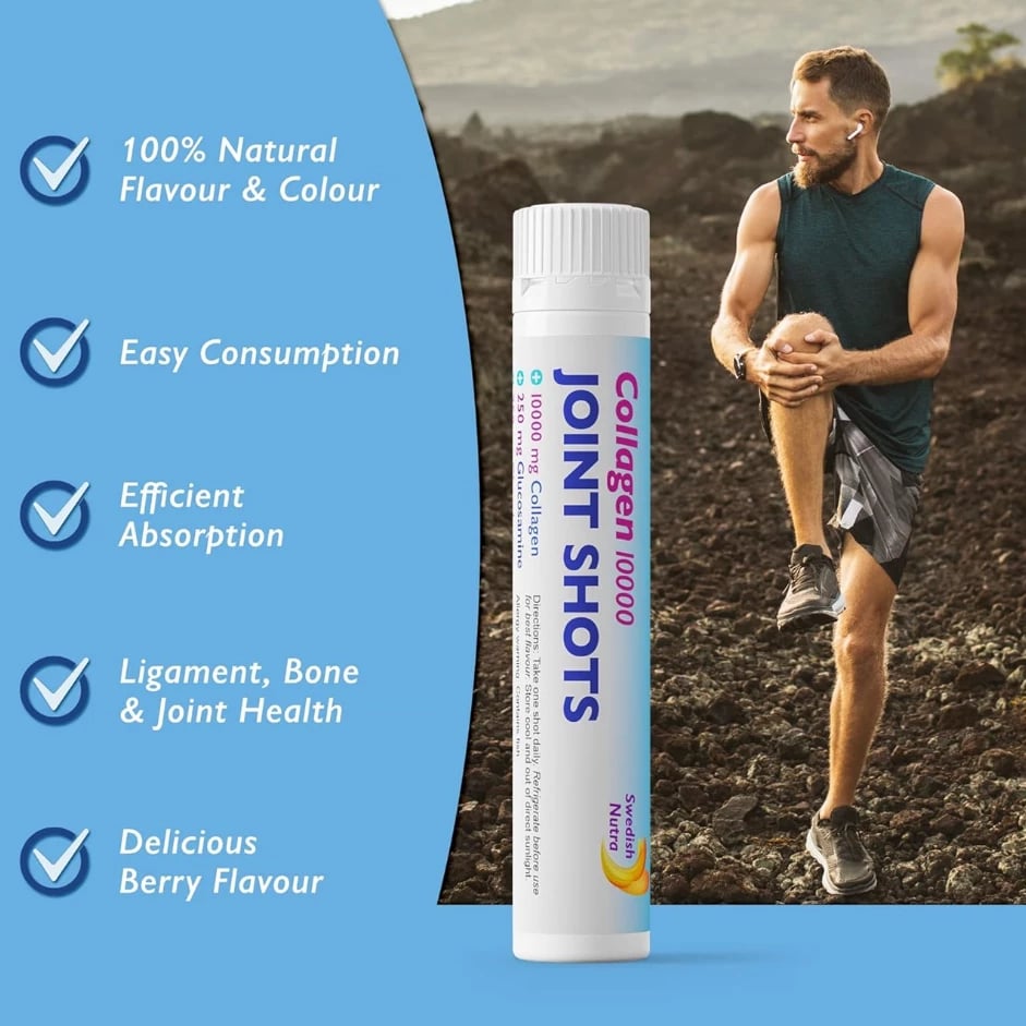 Suplement për artikulacionet Swedish Nutra Joint Support MAX Shots, 20 copë