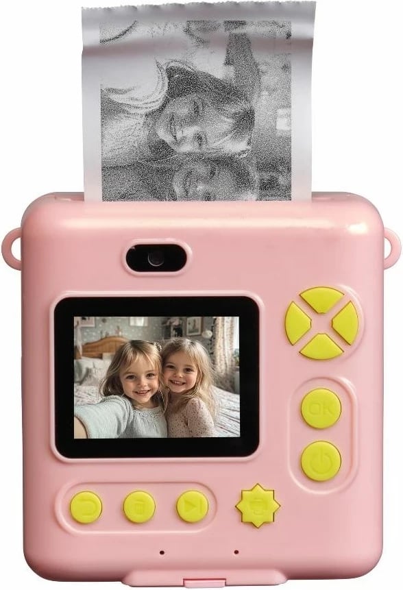 Kamerë instant denver KPC-1363RO për fëmijë, me ekran LCD 2", MicroSD, rozë
