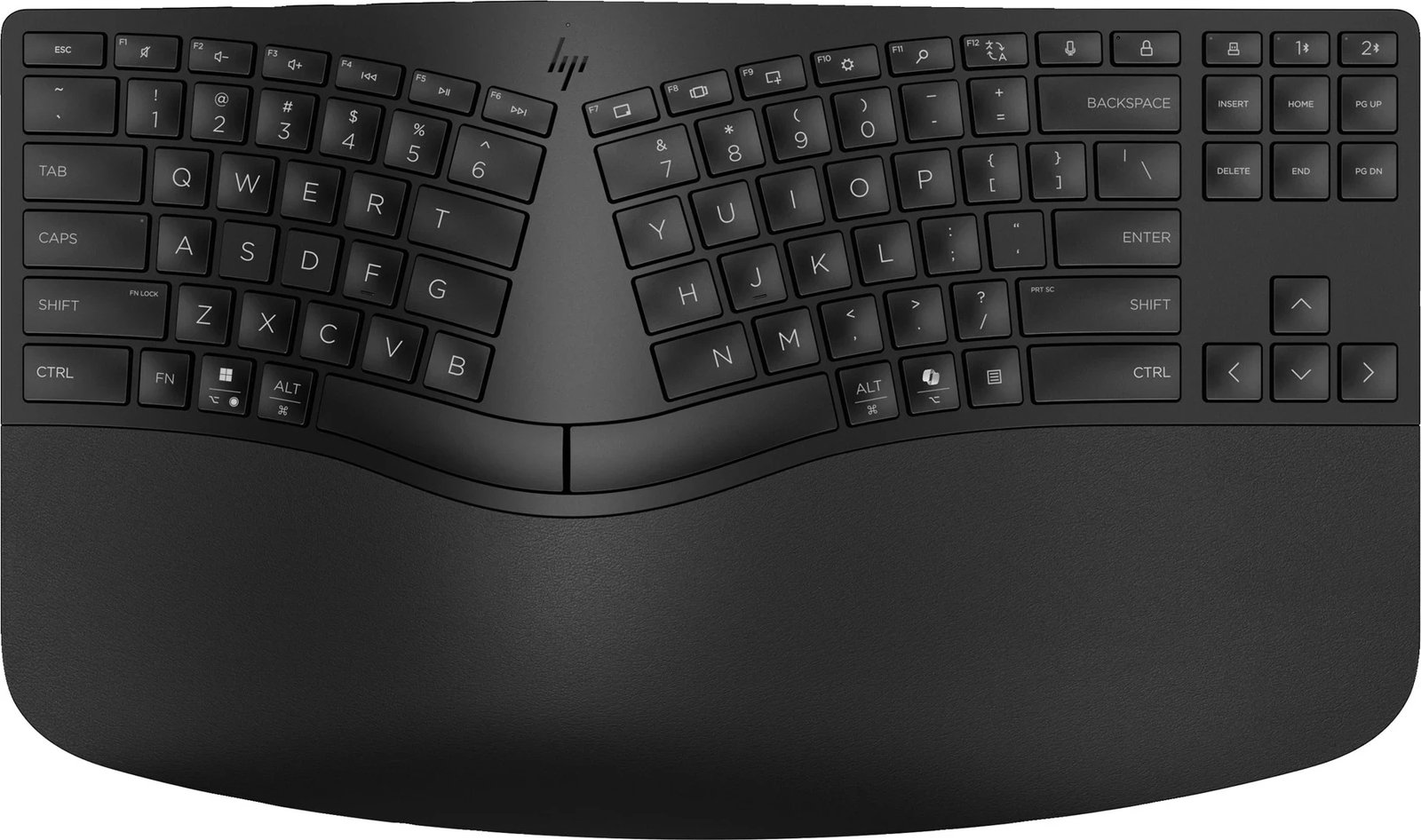 Tastierë ergonomike pa kabllo HP 965, Full-size, Membranë, USB Type-A, E zezë, 2 copë