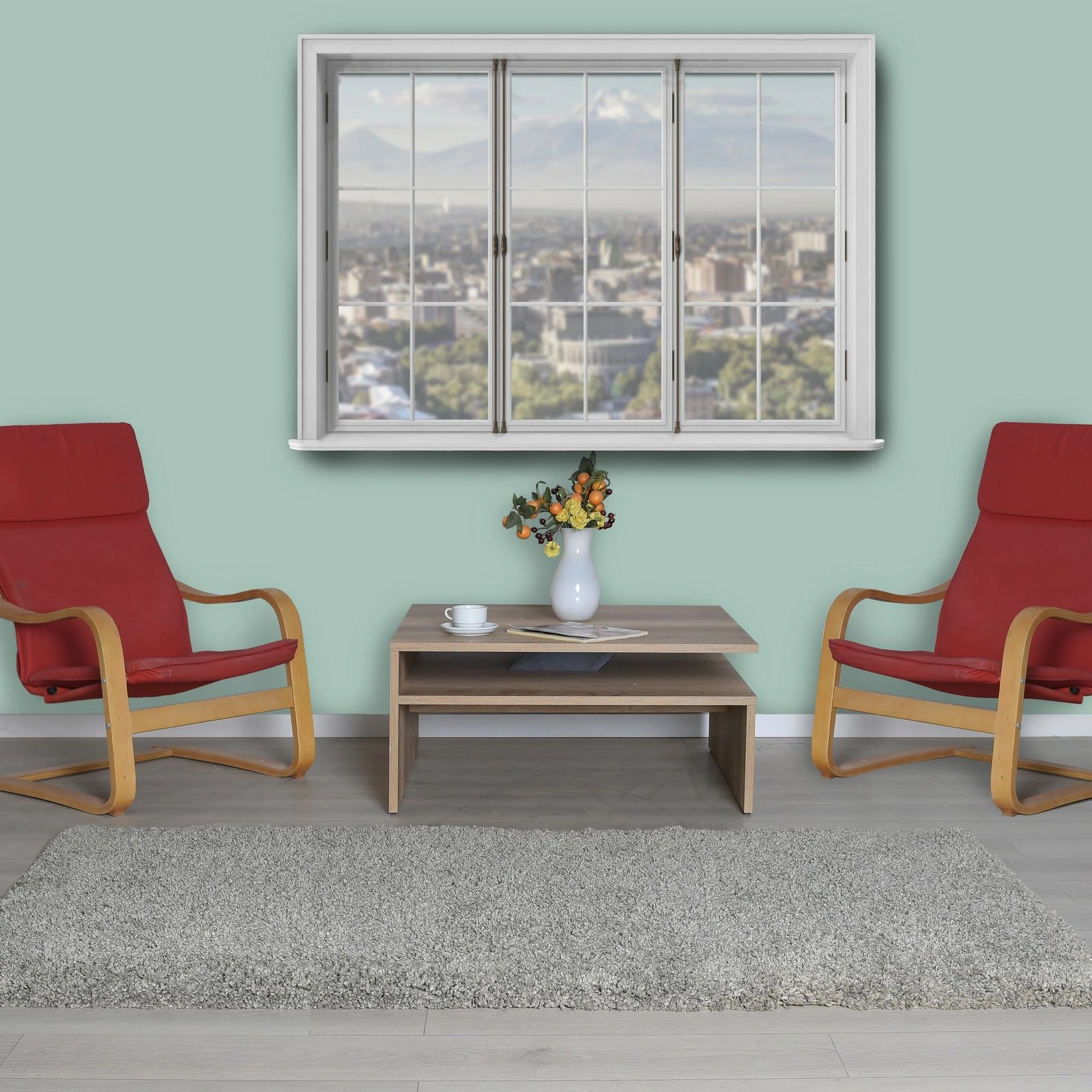 Tavolinë kafeje, ngjyrë arrë e çelët, Hanah Home, Shp-640-Tt-1