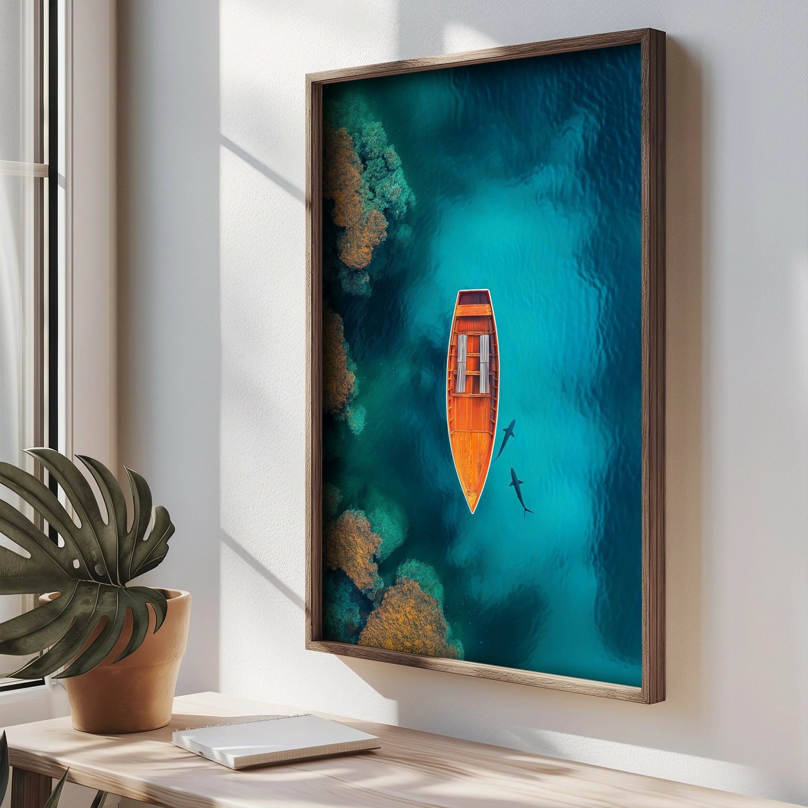 Pikturë dekorative me kornizë MDF, Wallity, shumëngjyrëshe, TUN080-XL, 50x70x3.5cm