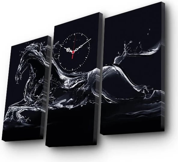 Set dekorativ i orës murale prej kanavace (3 pjesë), Wallity, 3PATCS-5