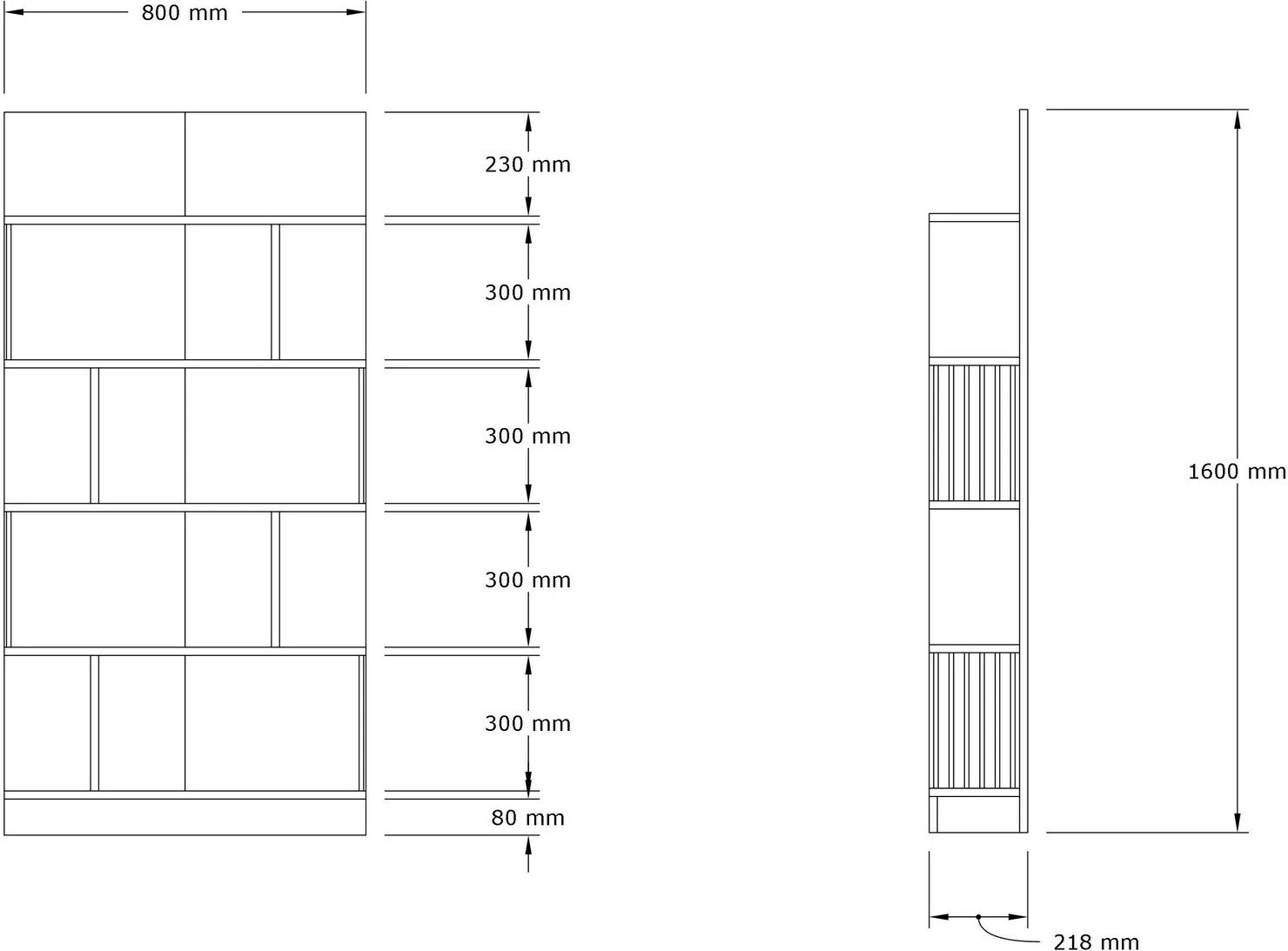 Raft librash Hanah Home, Alex, ngjyrë arre