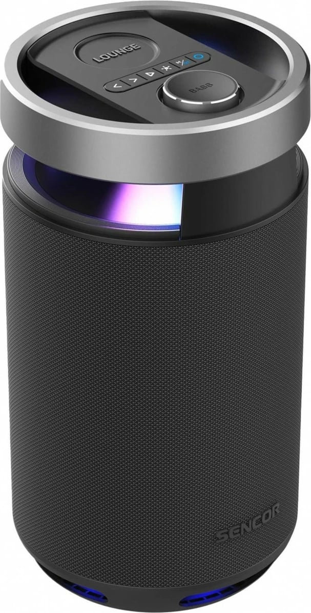 Altoparlant Bluetooth, Sencor, Resonex Lounge, 130W, TWS, LED, IPX5, e zezë/argjendtë