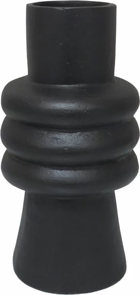 Vazo ARTIOM, alumin, e zezë, 14x14x26 cm