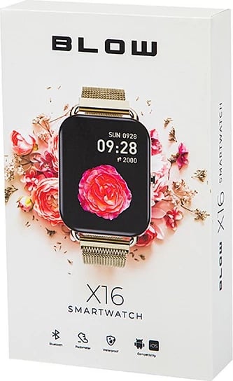 Smartwatch BLOW X16 Bluetooth, 1.75", 230 mAh, Pink, me 2 rripa