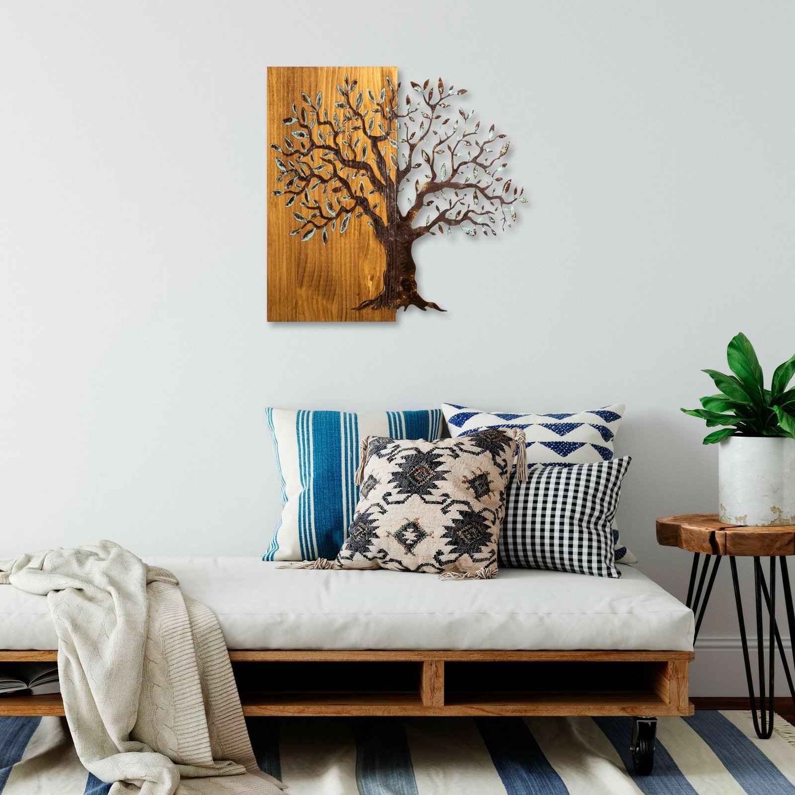 Aksesor dekorativ prej druri për mur, Wallity, Pema misterioze - 371-A