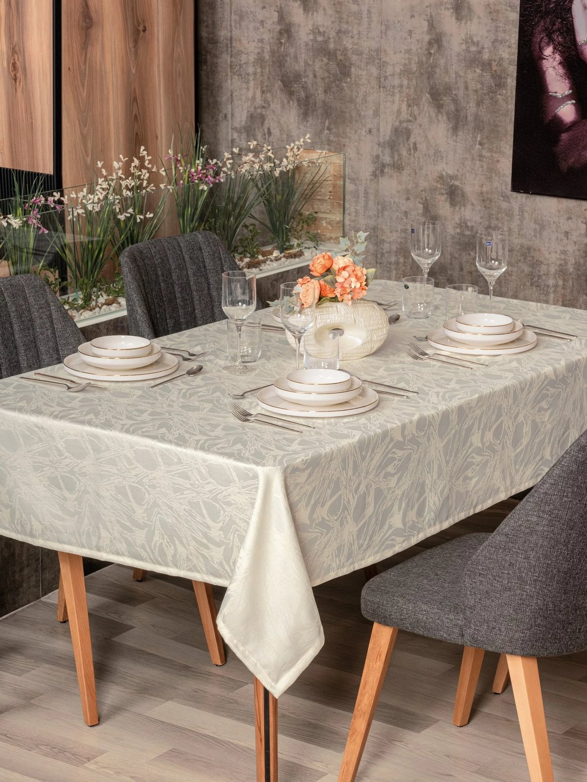 Mbulesë tavoline L'essentiel, Lavinia, krem, 155x160cm