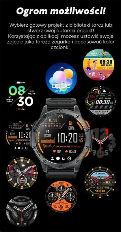 Smartwatch për meshkuj Gravity, e zezë