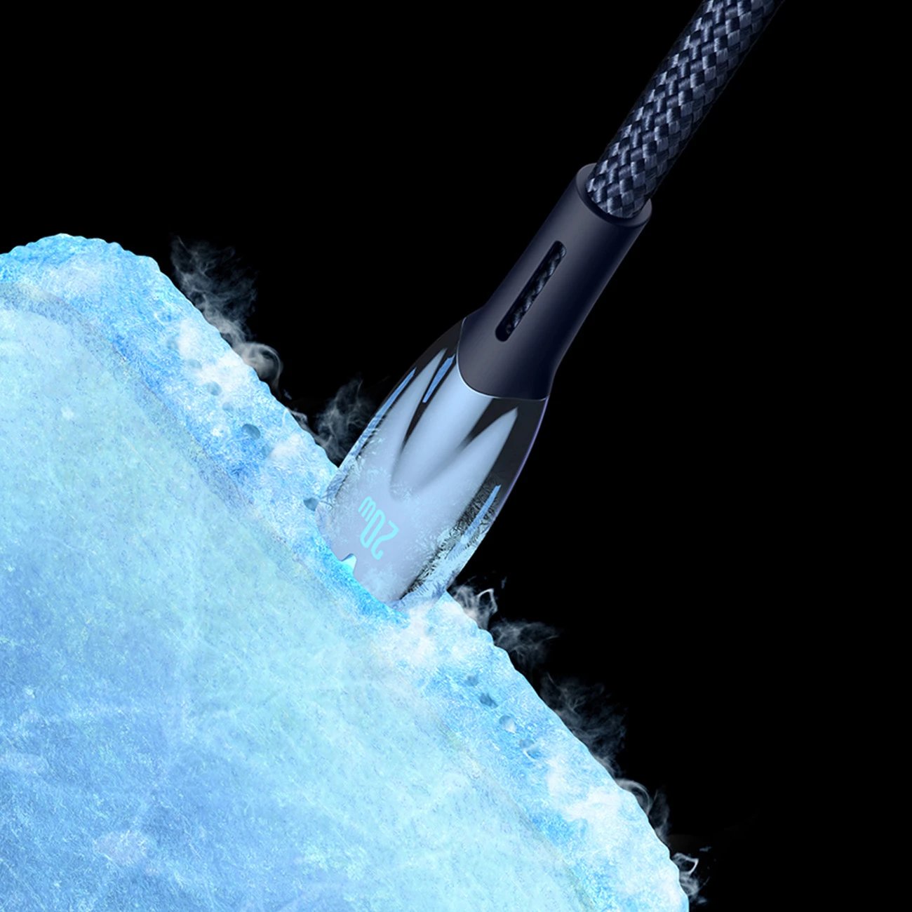 Kabllo USB-C në USB-C Baseus CADH000701, 1m, 100W, 5A, E zezë