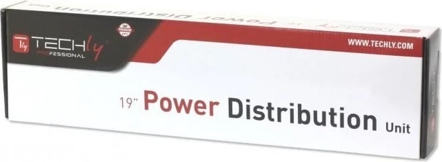 PDU Rack Techly 106893, 19" 1U, 8x Schuko, 250V/16A, me kabëll 3m, ngjyrë e zezë